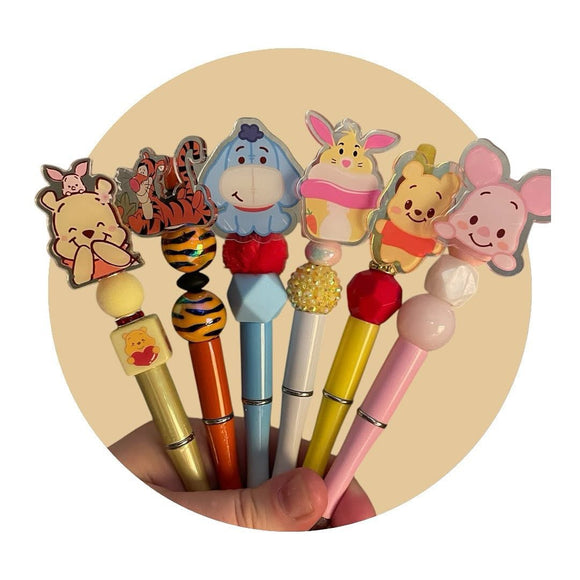 Yellow Bear and Friends bead pen