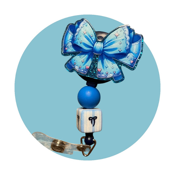 Girly Bow Badge Reel