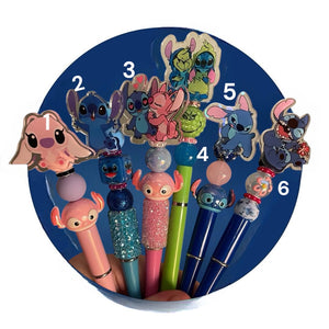 Blue Alien Bead Pen