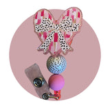 Girly Bow Badge Reel