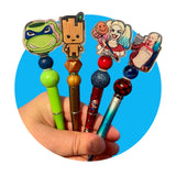 Comic book bead pen